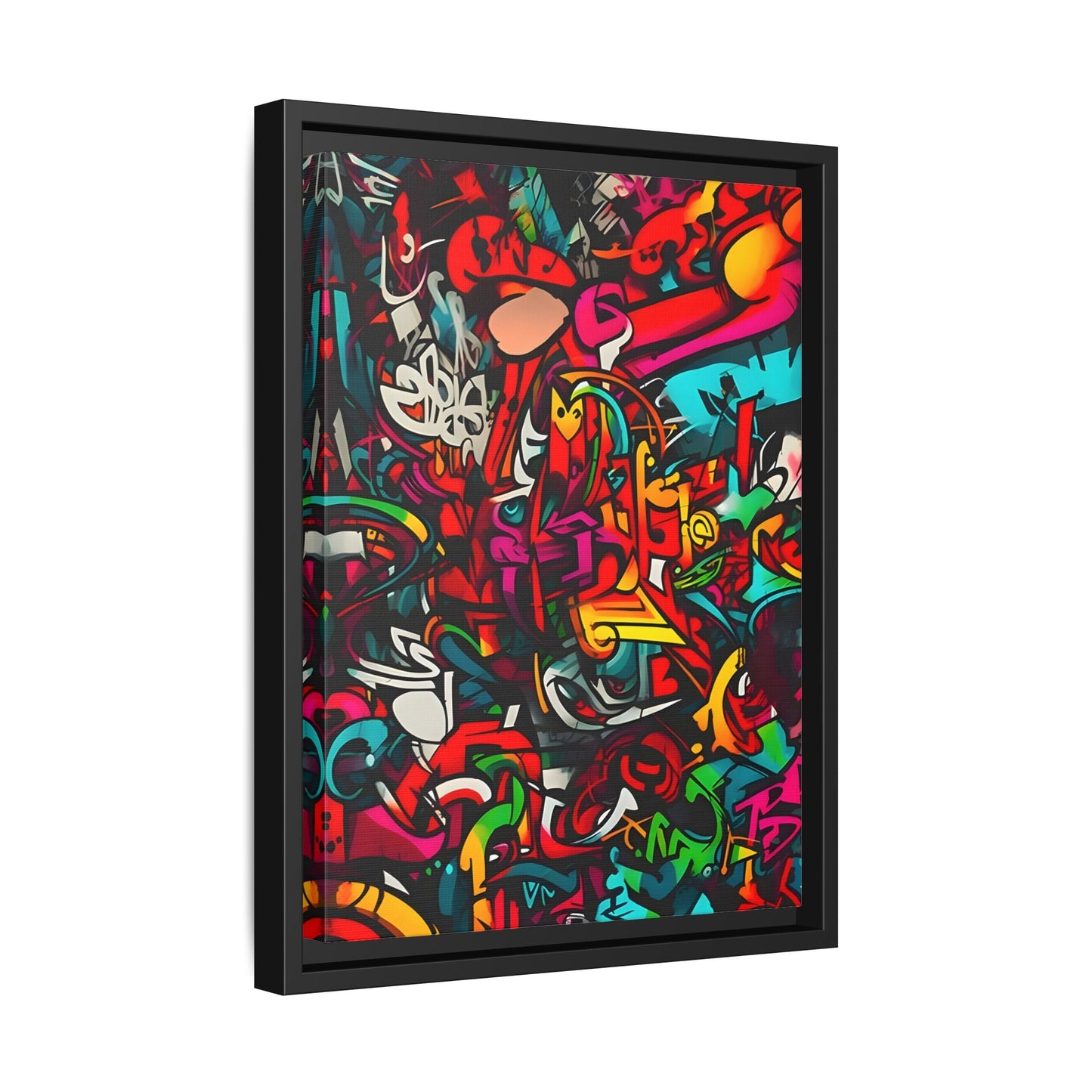 Colorful Urban Graffiti Canvas Art - Framed Wall Decor