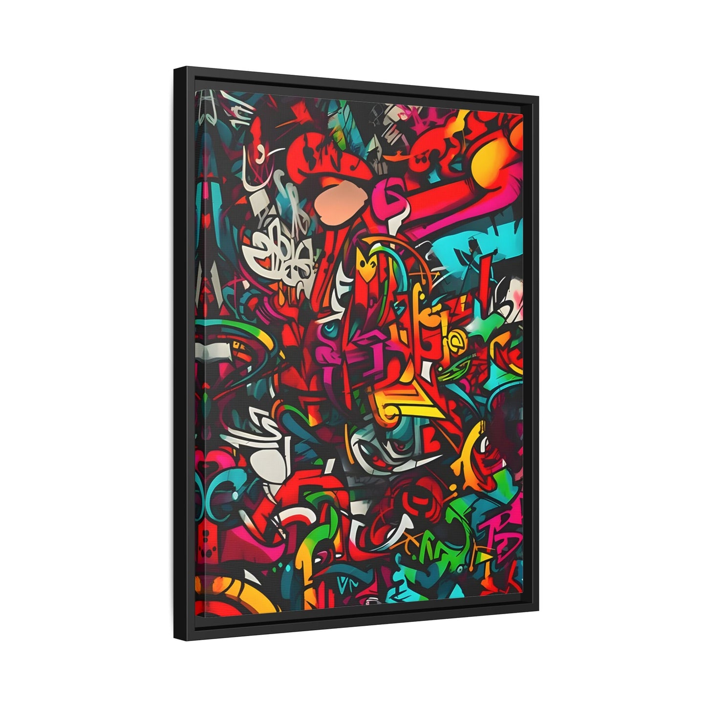 Colorful Urban Graffiti Canvas Art - Framed Wall Decor