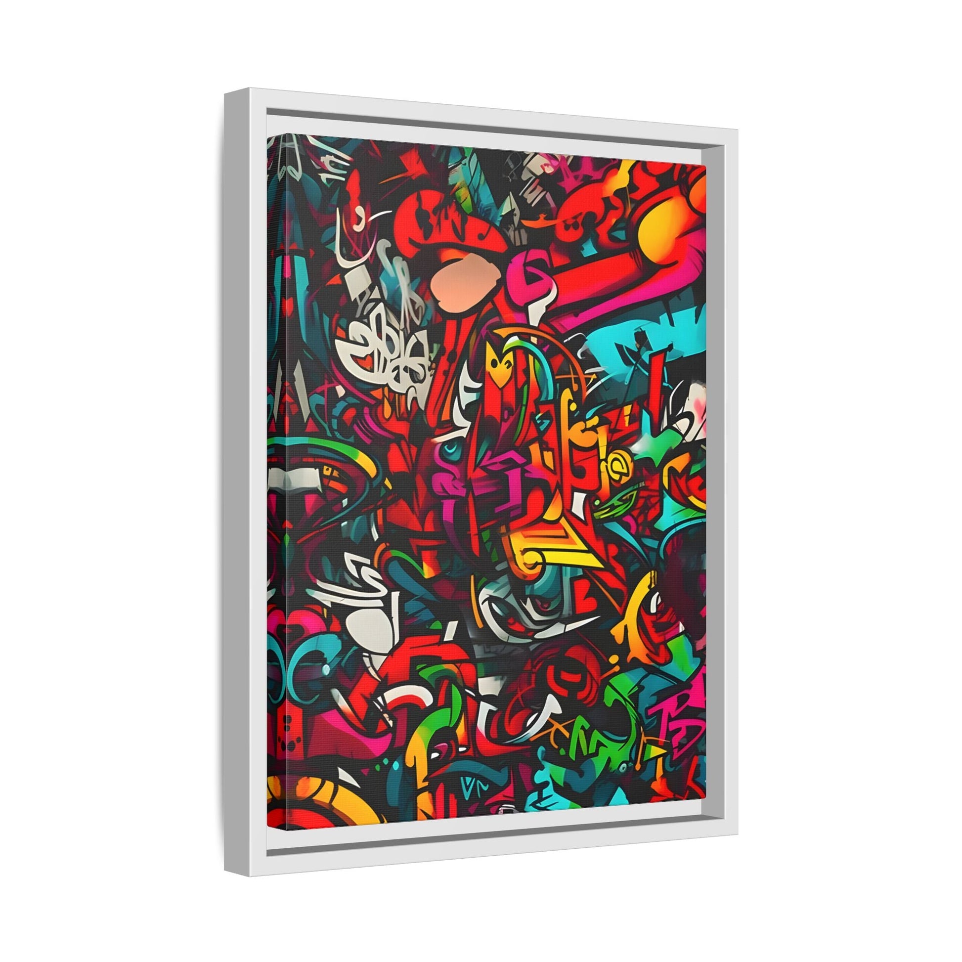 Colorful Urban Graffiti Canvas Art - Framed Wall Decor