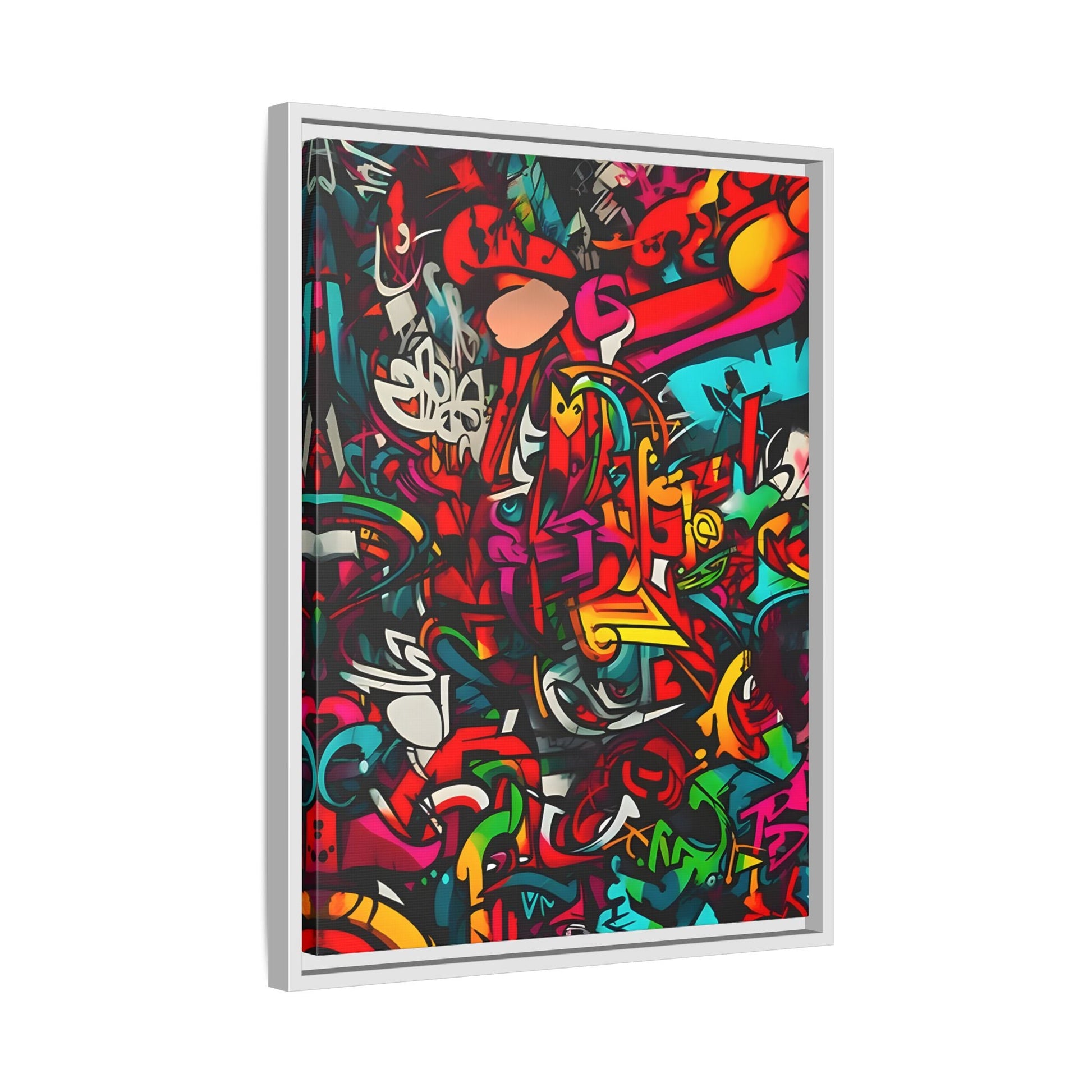Colorful Urban Graffiti Canvas Art - Framed Wall Decor