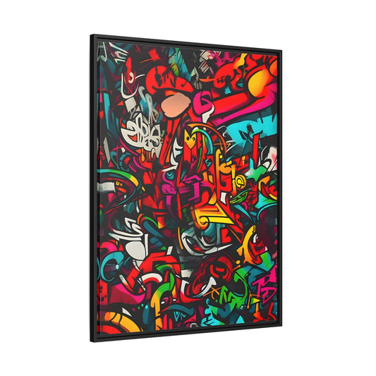 Colorful Urban Graffiti Canvas Art - Framed Wall Decor