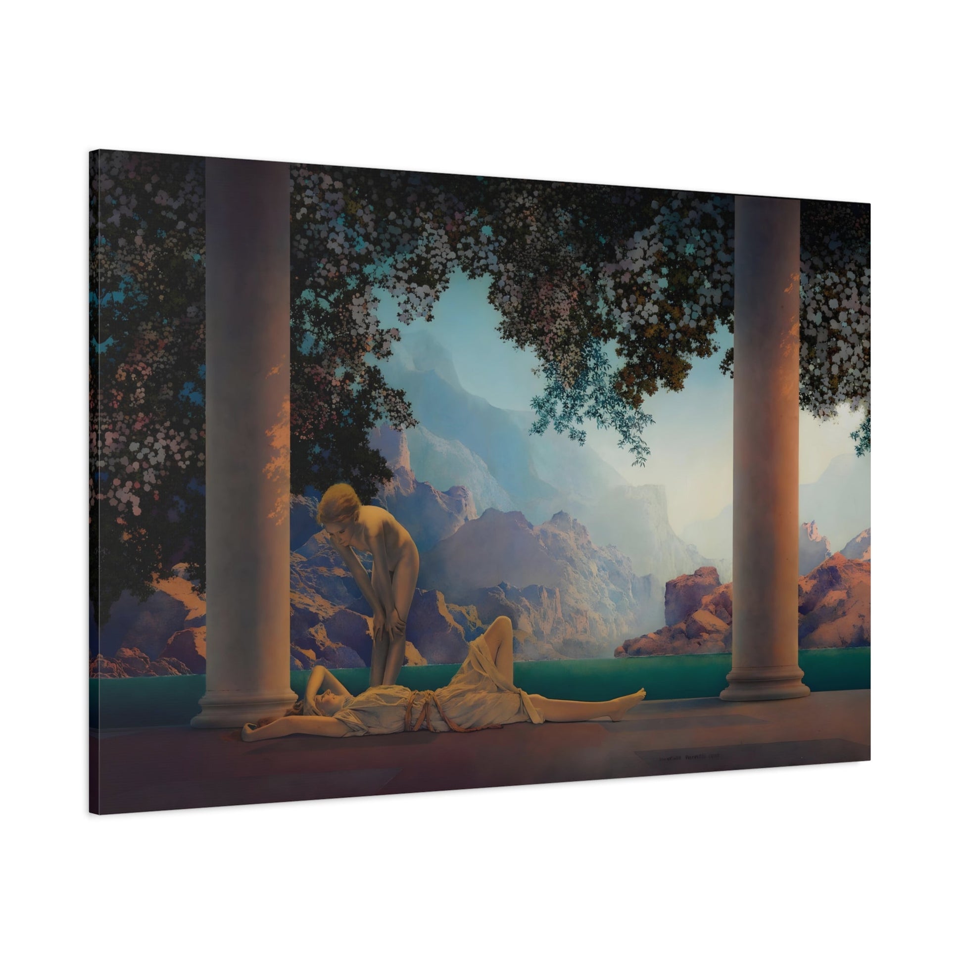 Daybreak Artist Landscape Canvas Wall Art - Famous Romantic Parrish Print