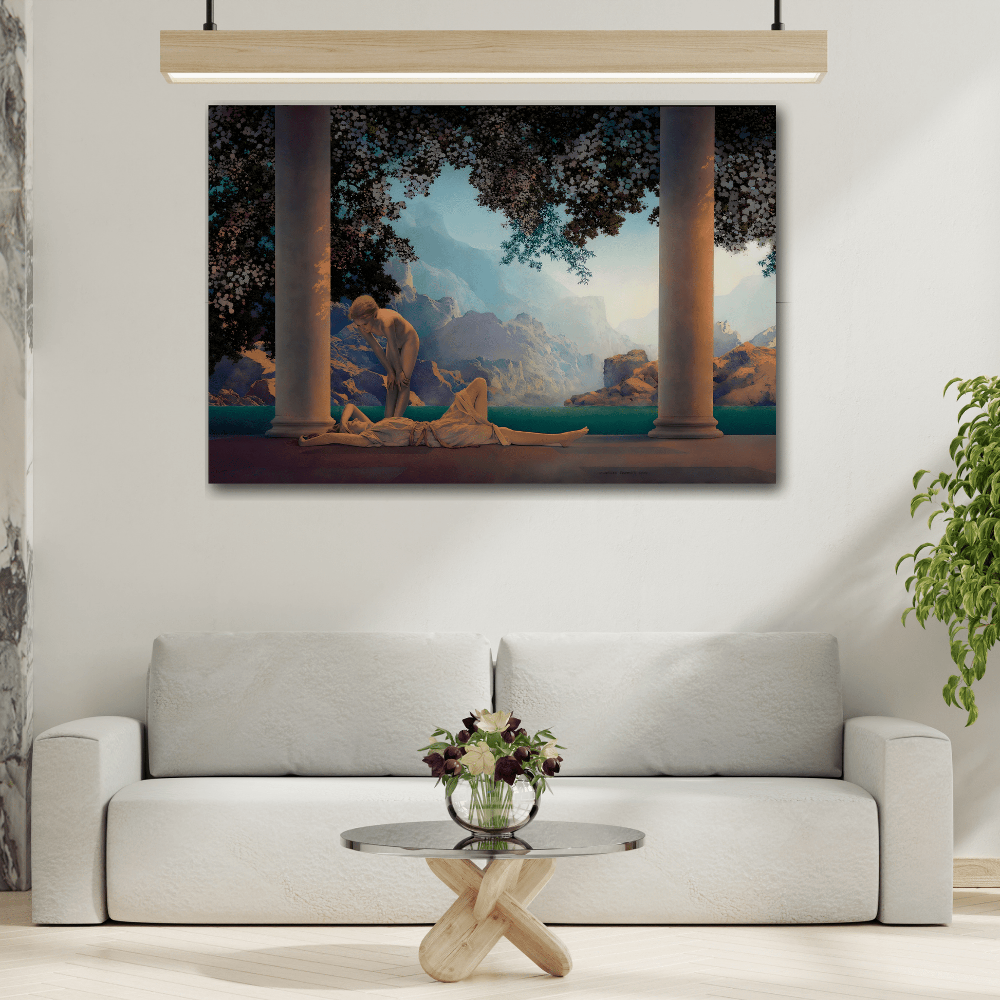 Daybreak Artist Landscape Canvas Wall Art - Famous Romantic Parrish Print