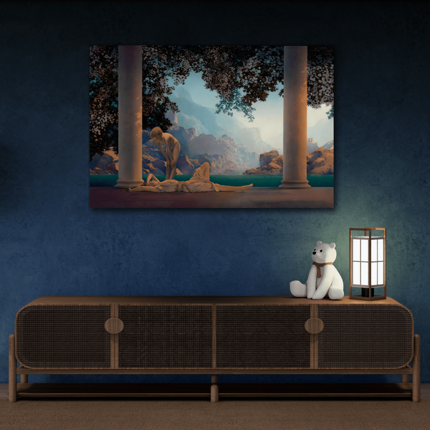Daybreak Artist Landscape Canvas Wall Art - Famous Romantic Parrish Print