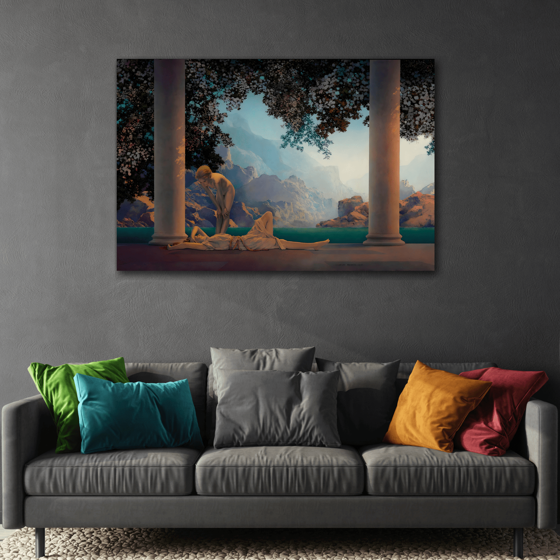 Daybreak Artist Landscape Canvas Wall Art - Famous Romantic Parrish Print