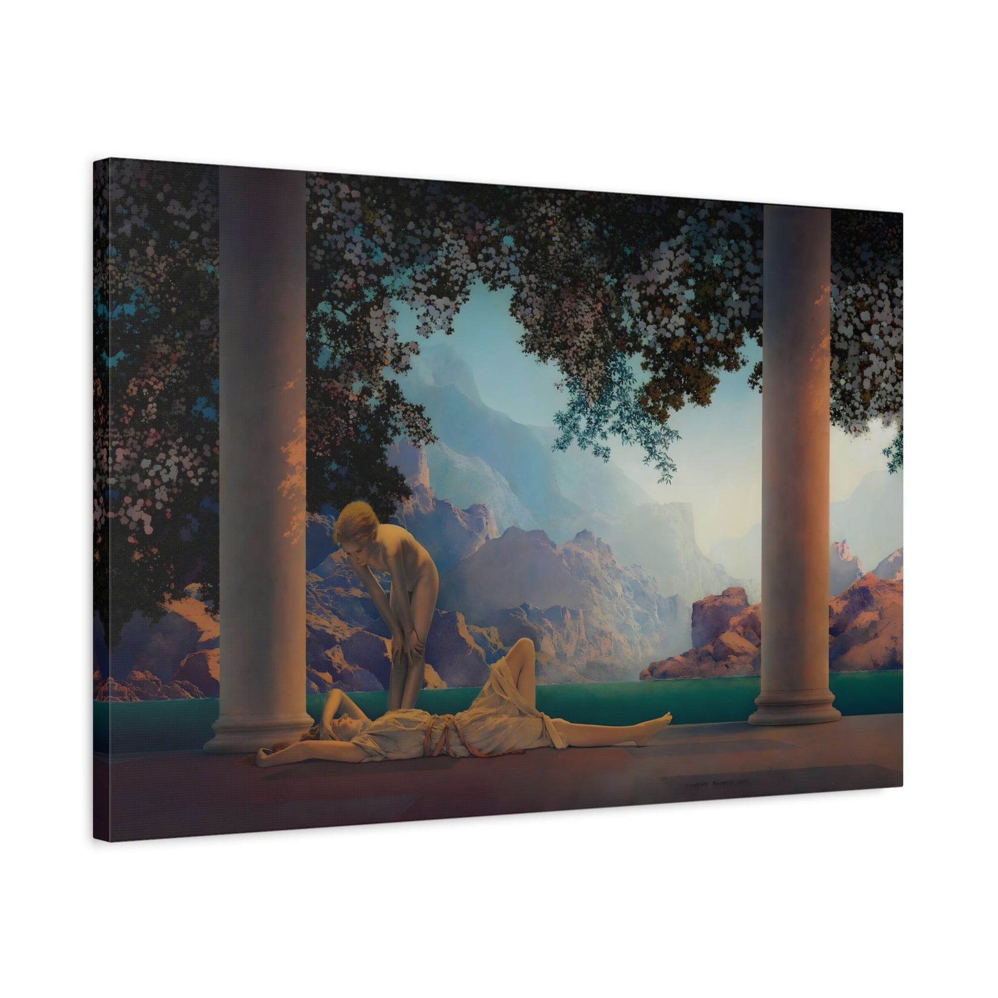 Daybreak Artist Landscape Canvas Wall Art - Famous Romantic Parrish Print