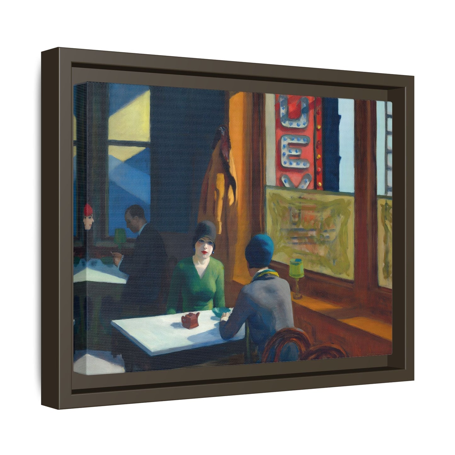 Diner Cafe Canvas Wall Art Print - Chop Suey Hopper Colorful Artwork