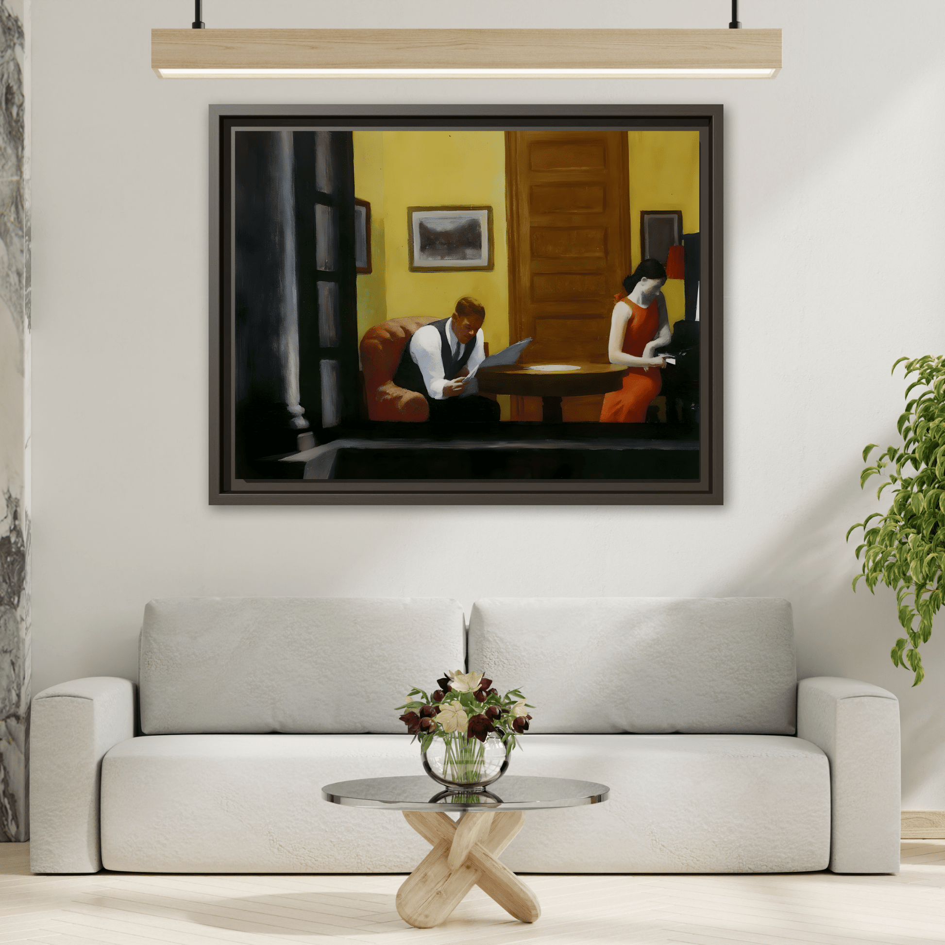 Diner Cafe Canvas Wall Art Print - Chop Suey Hopper Colorful Artwork