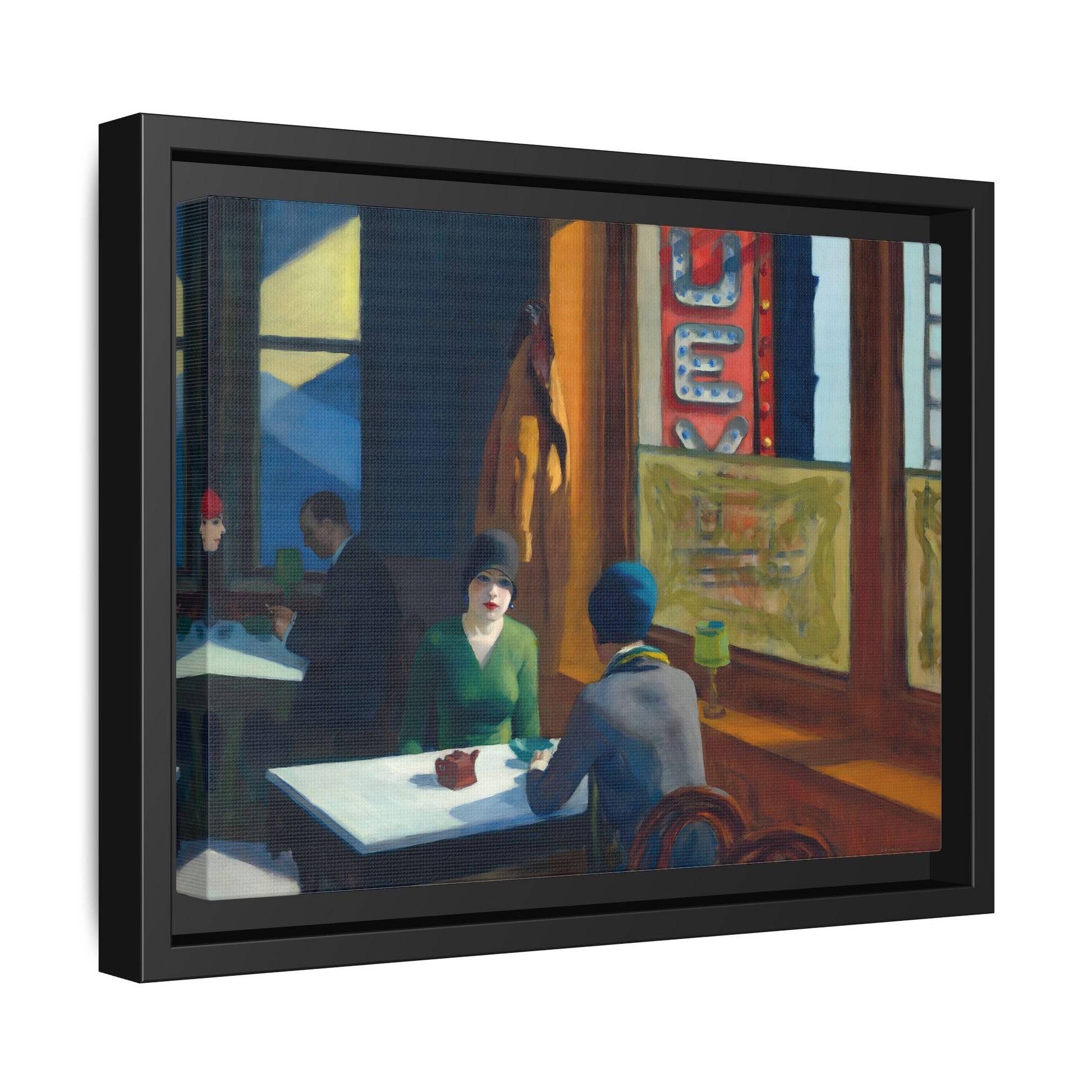 Diner Cafe Canvas Wall Art Print - Chop Suey Hopper Colorful Artwork