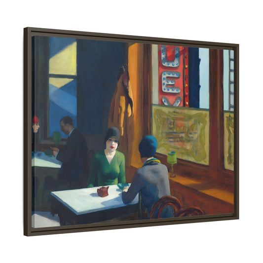 Diner Cafe Canvas Wall Art Print - Chop Suey Hopper Colorful Artwork