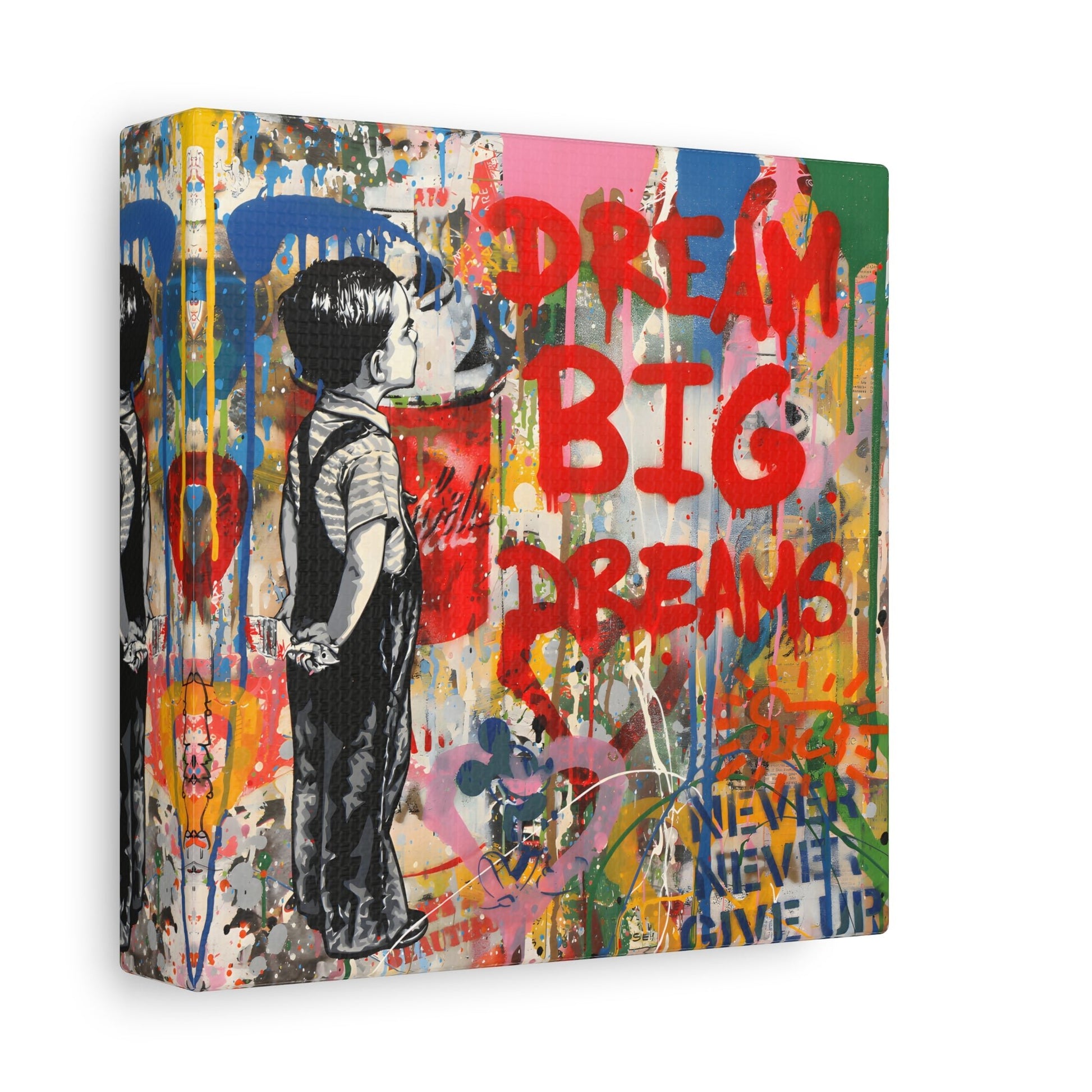 Dream Big Graffiti Pop Wall Art Canvas Painting Print