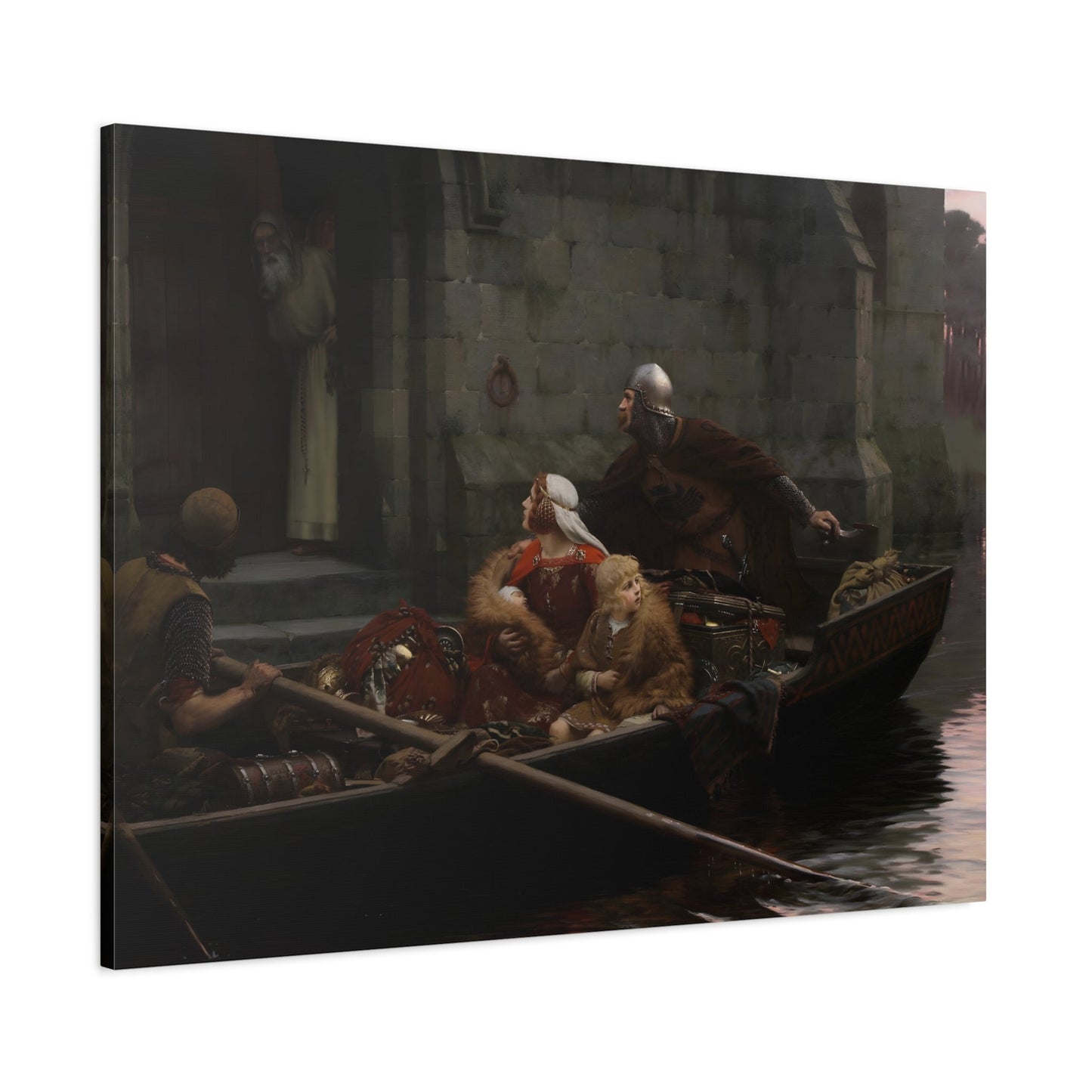 Edmund Blair Leighton In Time of Peril - Canvas Wall Art Print