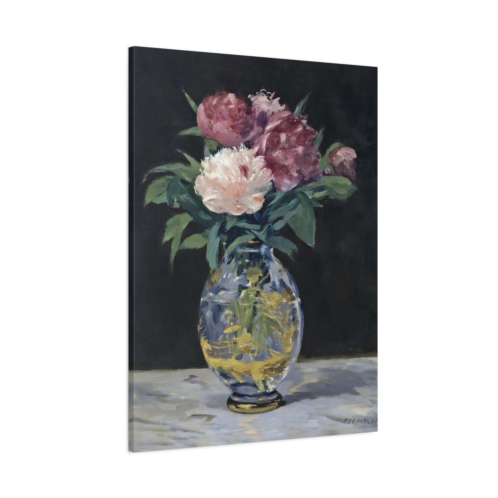 Edouard Manet Bouquet of Peonies - Floral Canvas Wall Art Print