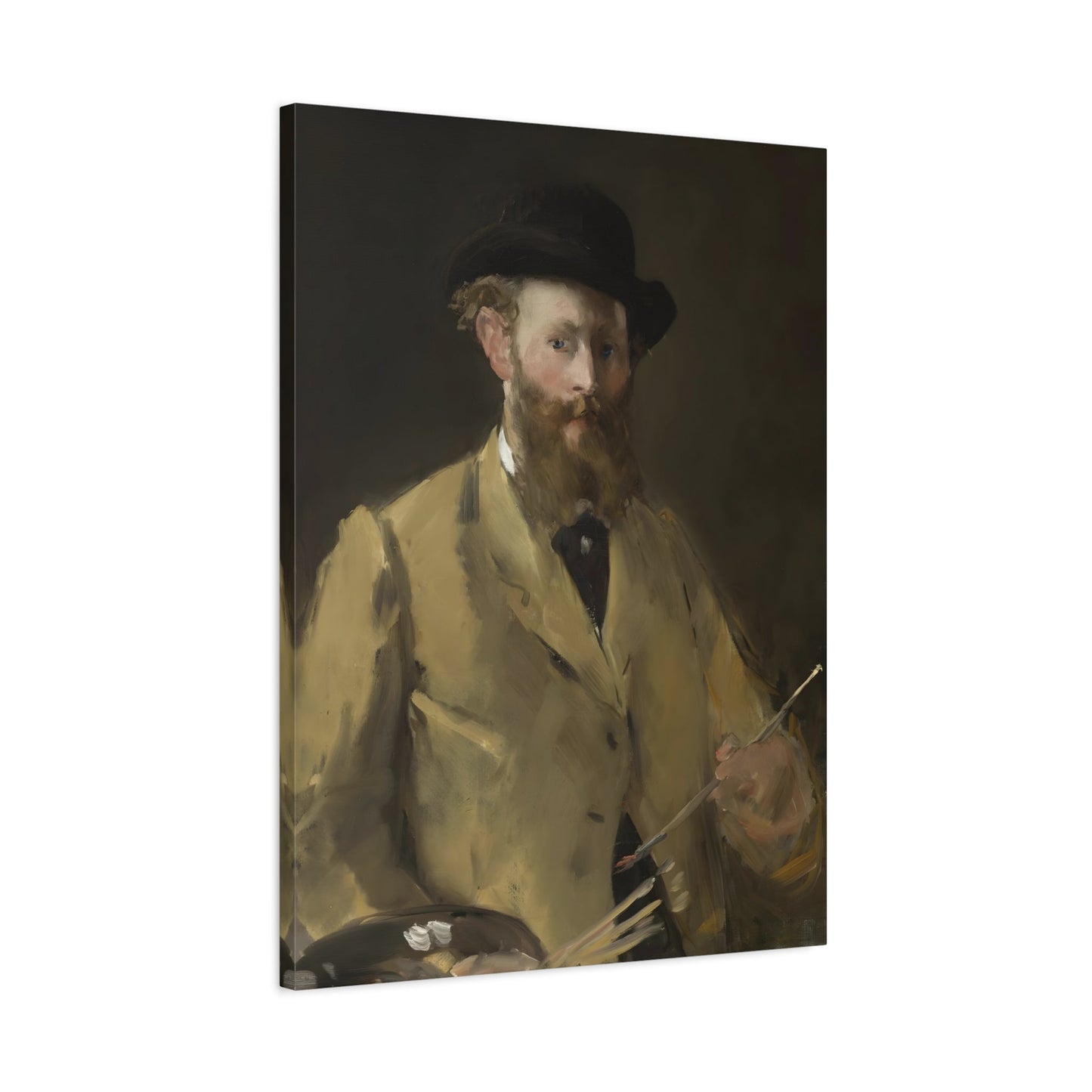 Edouard Manet Self-Portrait as a Bust with the Palette - Canvas Wall Art Print