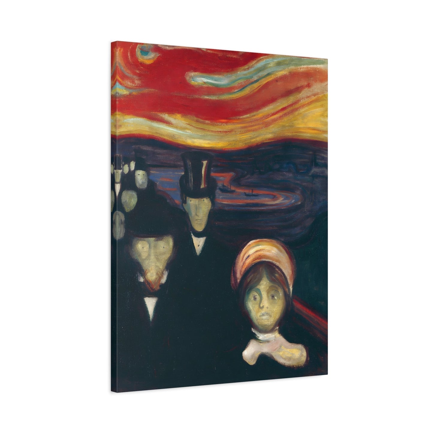 Edvard Munch Anxiety - Canvas Wall Art Painting Reproduction