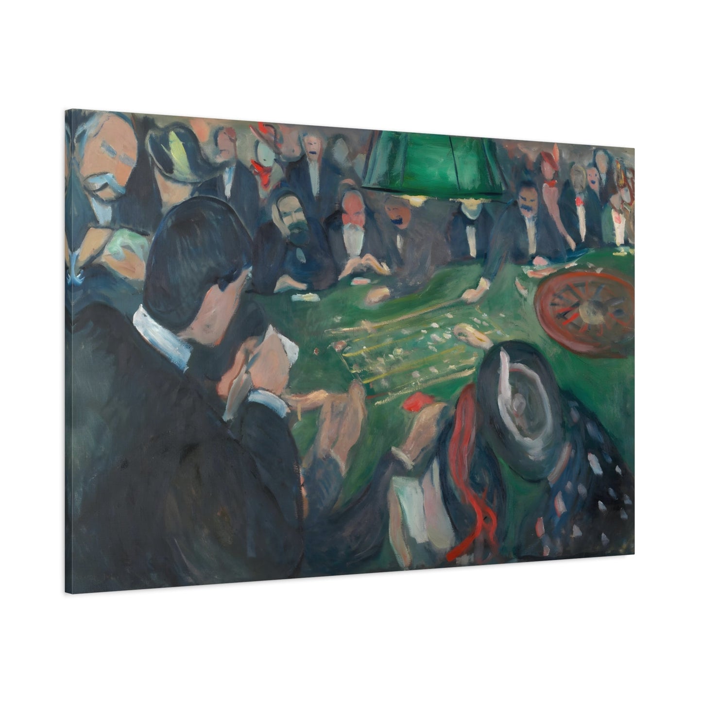 Edvard Munch At the Roulette Table in Monte Carlo - Canvas Print Art