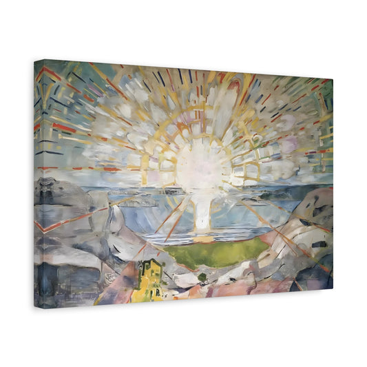 Edvard Munch The Sun - Colorful Bright Canvas Art Reproduction
