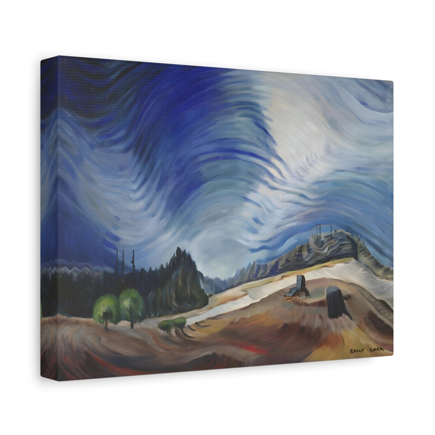 Emily Carr Above the Gravel Pit - Colorful Landscape Canvas Wall Art Print