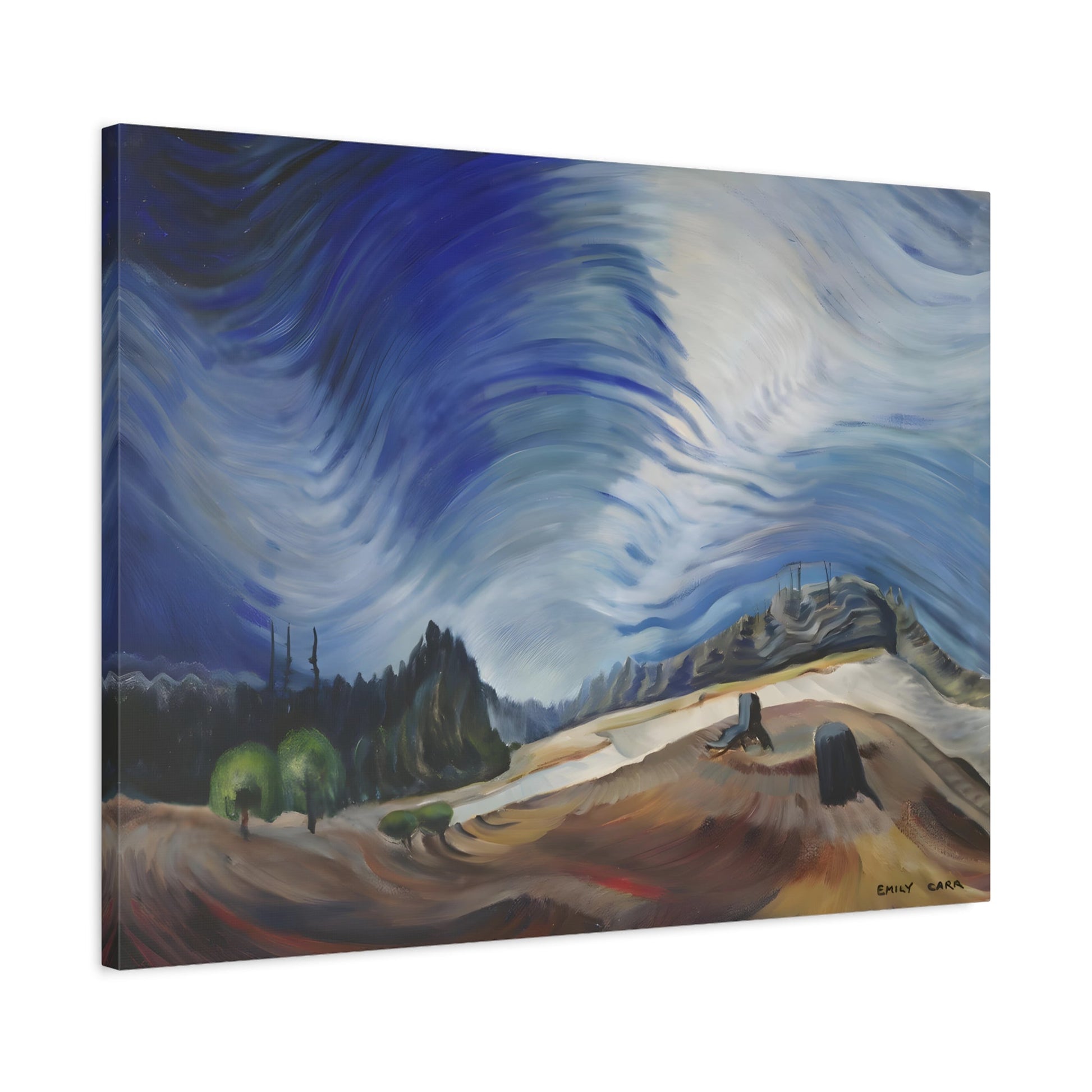 Emily Carr Above the Gravel Pit - Colorful Landscape Canvas Wall Art Print