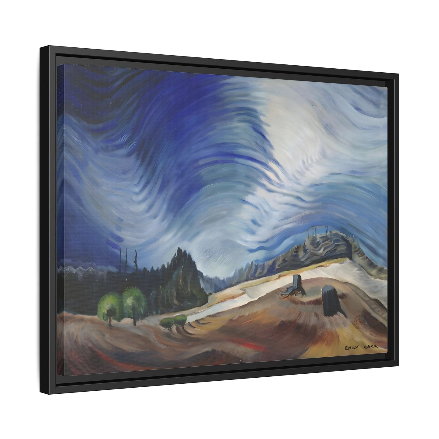 Emily Carr Above the Gravel Pit - Large Framed Canvas Wall Art Print