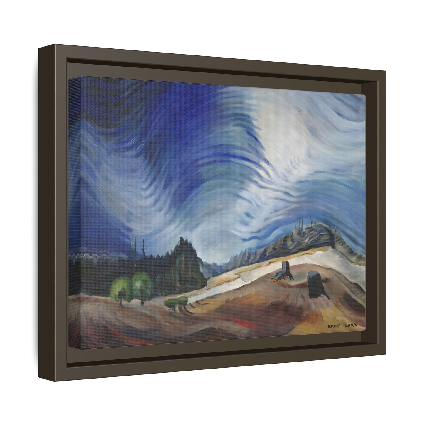 Emily Carr Above the Gravel Pit - Large Framed Canvas Wall Art Print