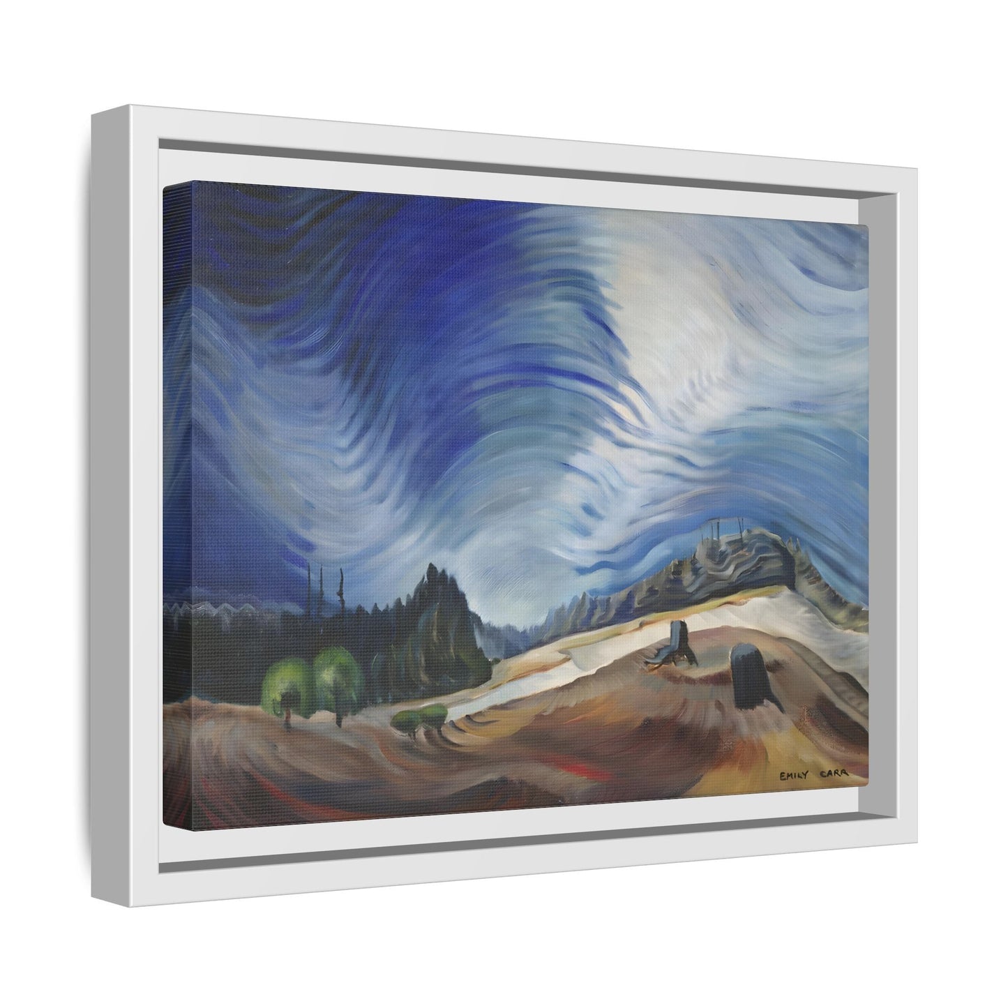 Emily Carr Above the Gravel Pit - Large Framed Canvas Wall Art Print