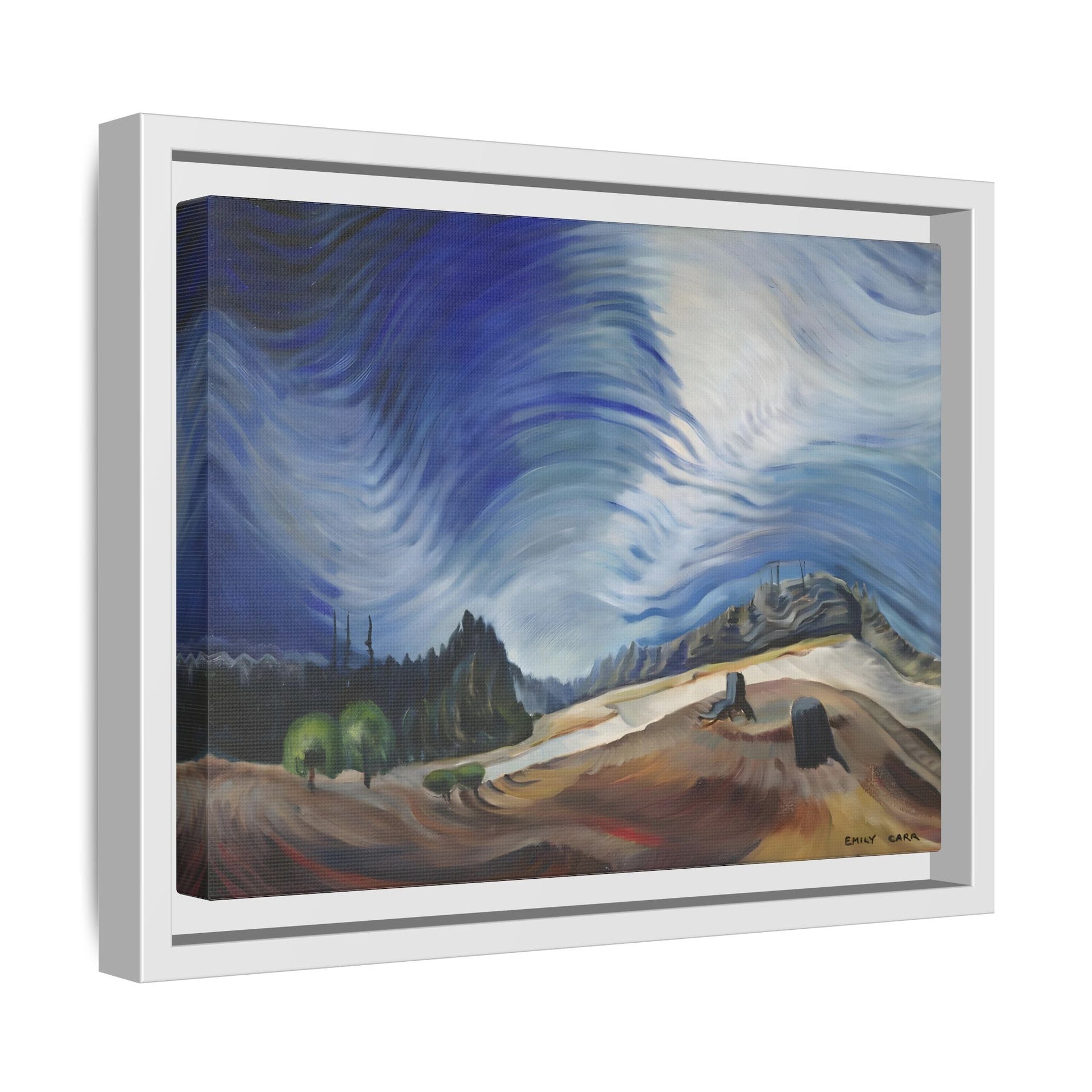 Emily Carr Above the Gravel Pit - Large Framed Canvas Wall Art Print