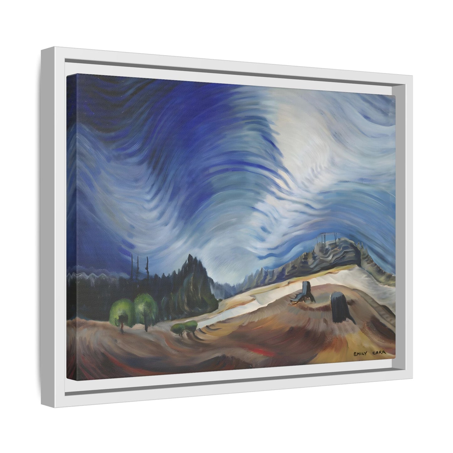 Emily Carr Above the Gravel Pit - Large Framed Canvas Wall Art Print