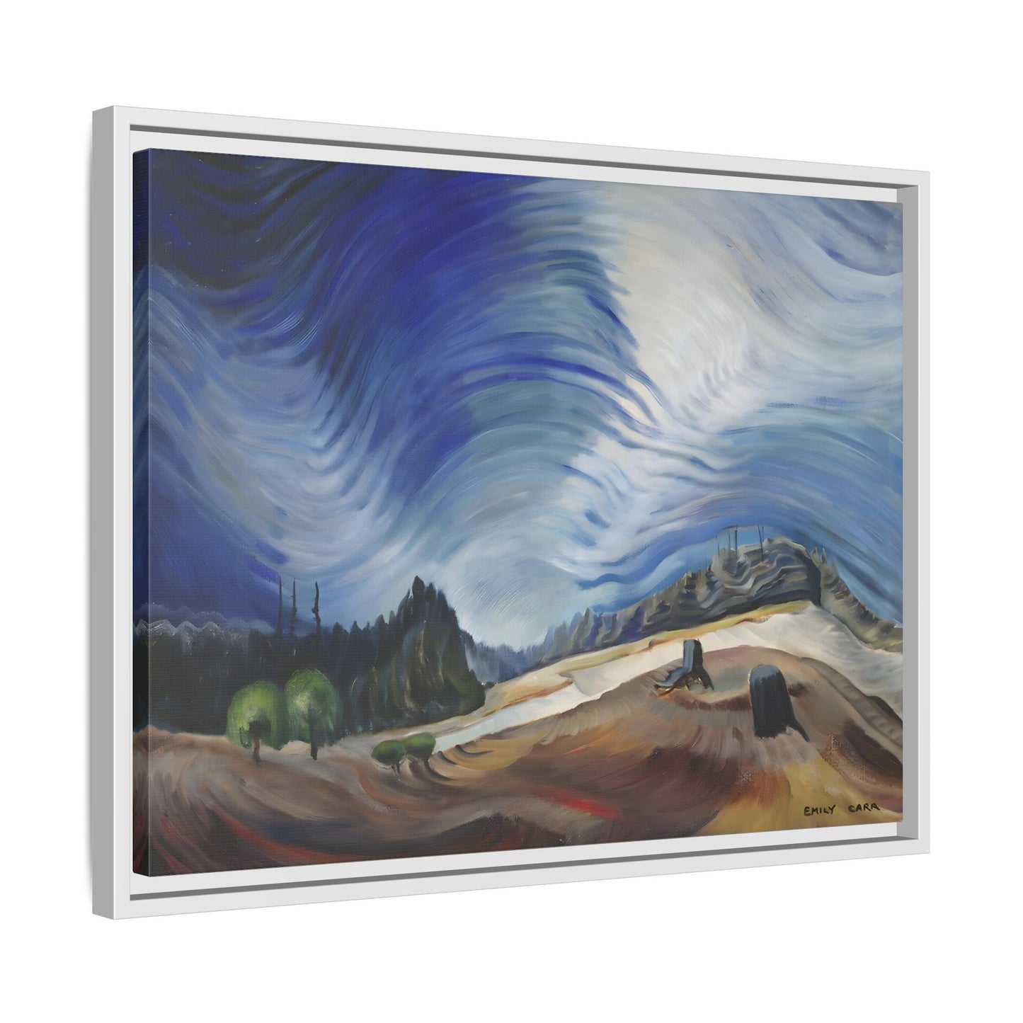 Emily Carr Above the Gravel Pit - Large Framed Canvas Wall Art Print