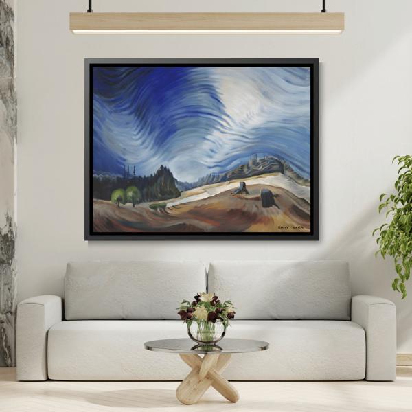 Emily Carr Above the Gravel Pit - Large Framed Canvas Wall Art Print