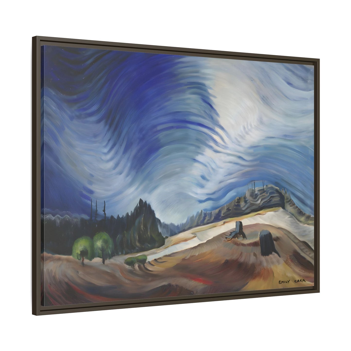Emily Carr Above the Gravel Pit - Large Framed Canvas Wall Art Print