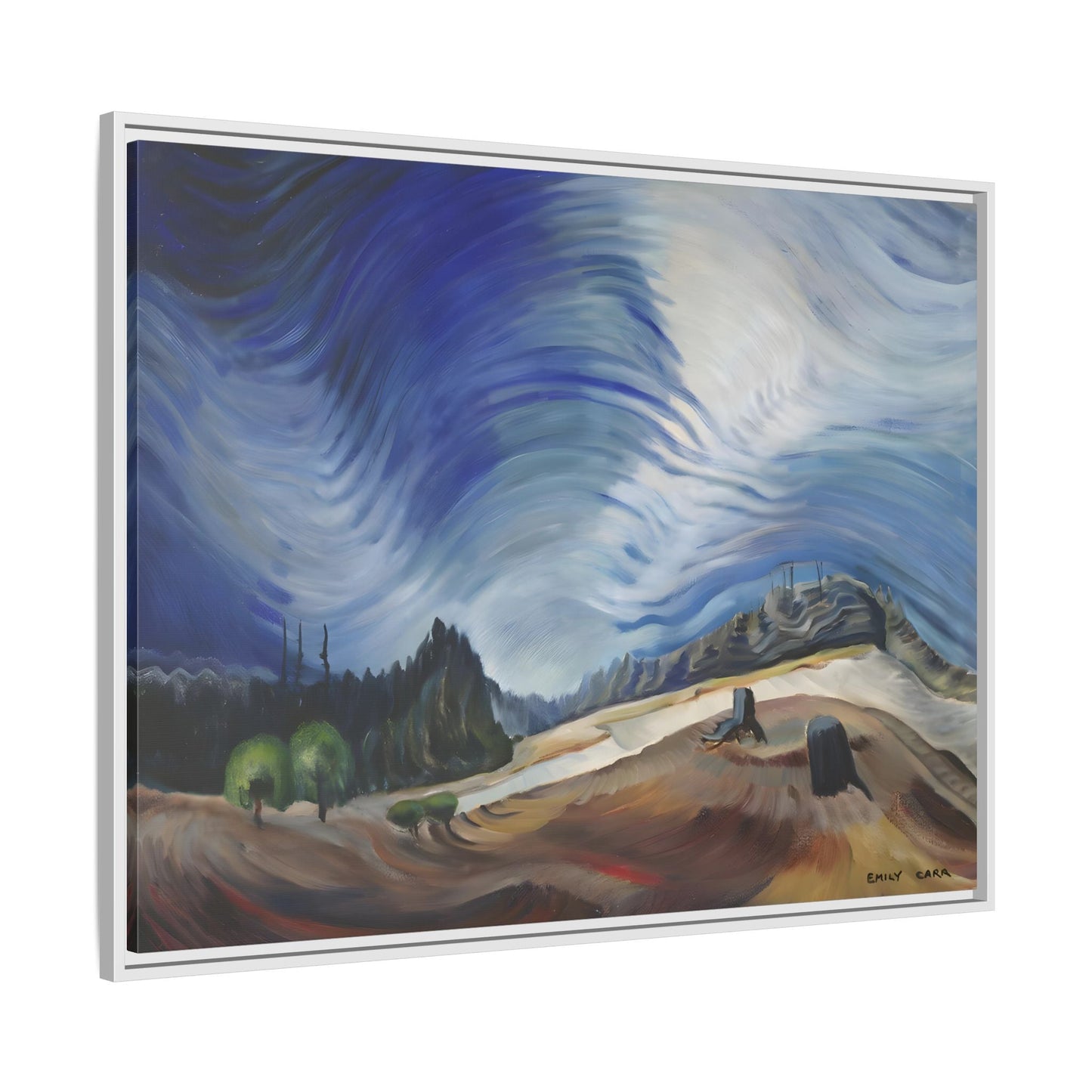 Emily Carr Above the Gravel Pit - Large Framed Canvas Wall Art Print