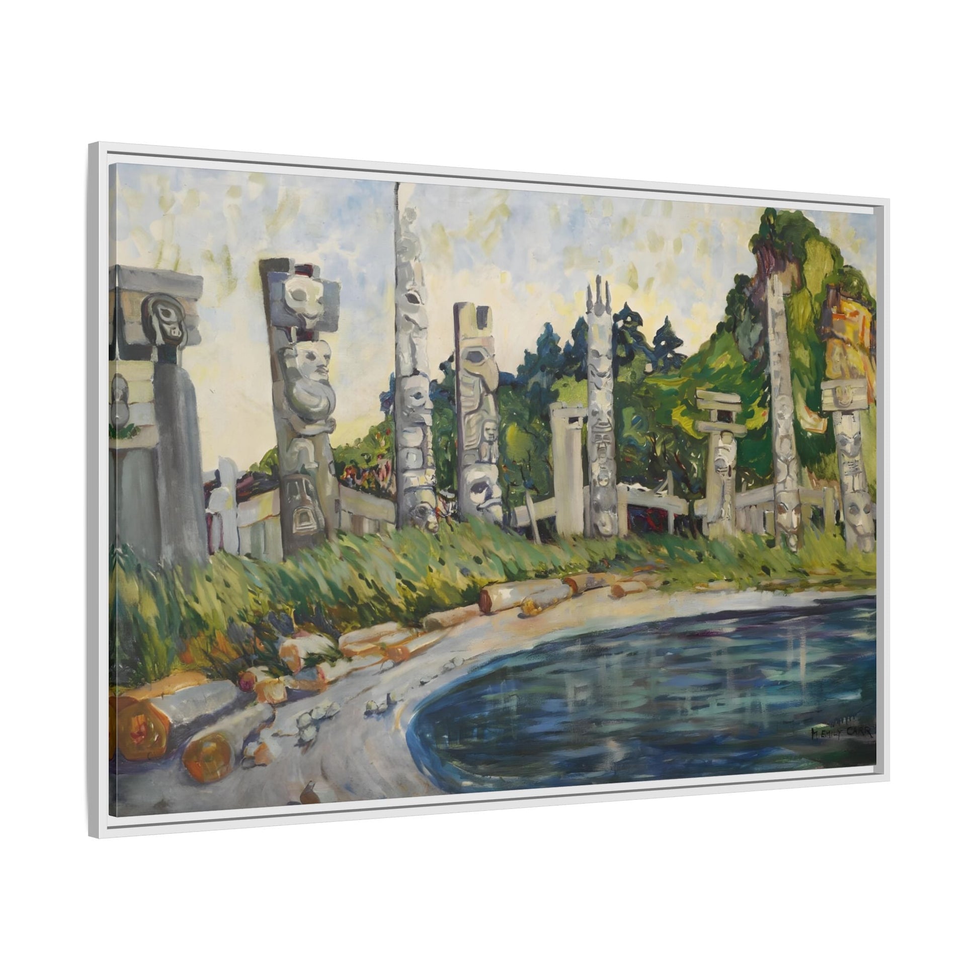 Emily Carr Skedans Canvas Print - Large Framed Famous Canadian Wall Art