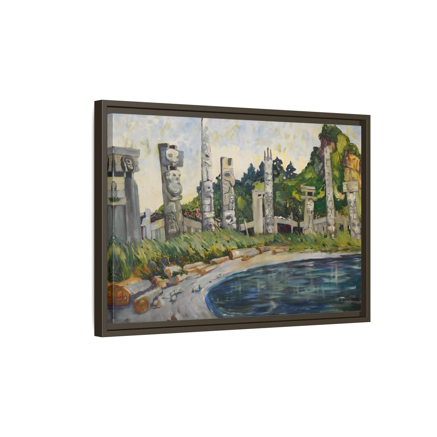 Emily Carr Skedans Canvas Print - Large Framed Famous Canadian Wall Art