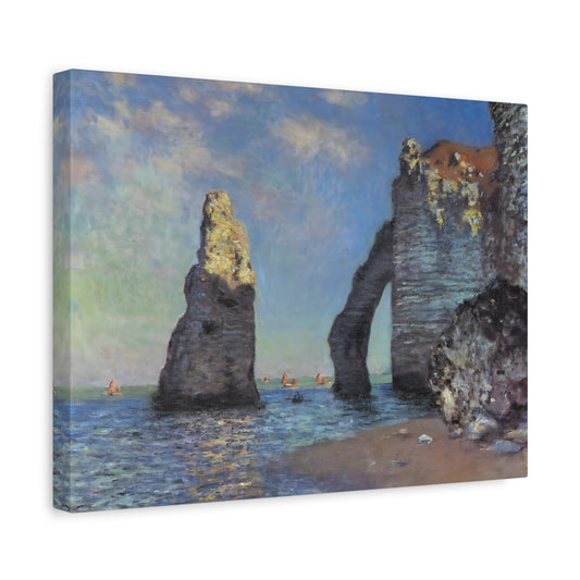 Etretat Cliffs Canvas Print - Seascape Monet Wall Art Prints Rock Formation Painting