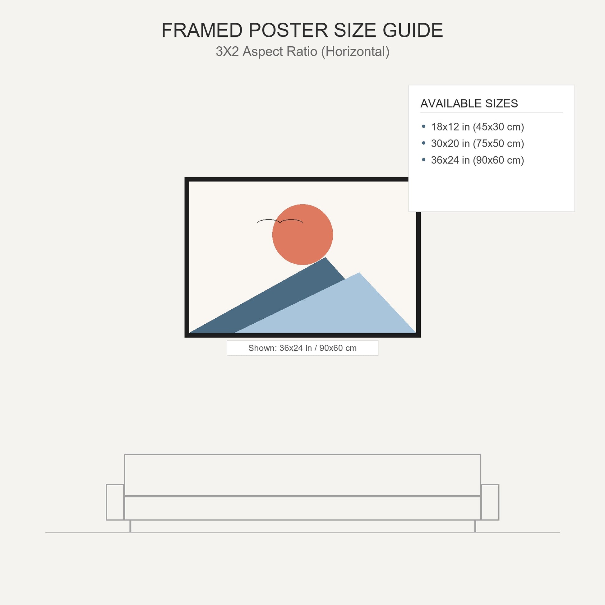Framed Posters size guide