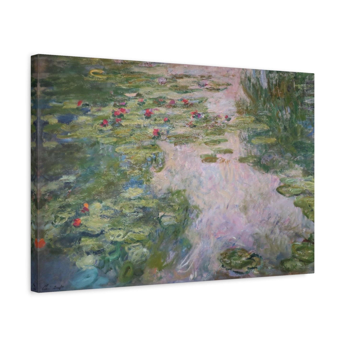 Famous Artist Painting Monet Water Lilies Canvas Print - Modern and Contemporary Wall Art for Living Room