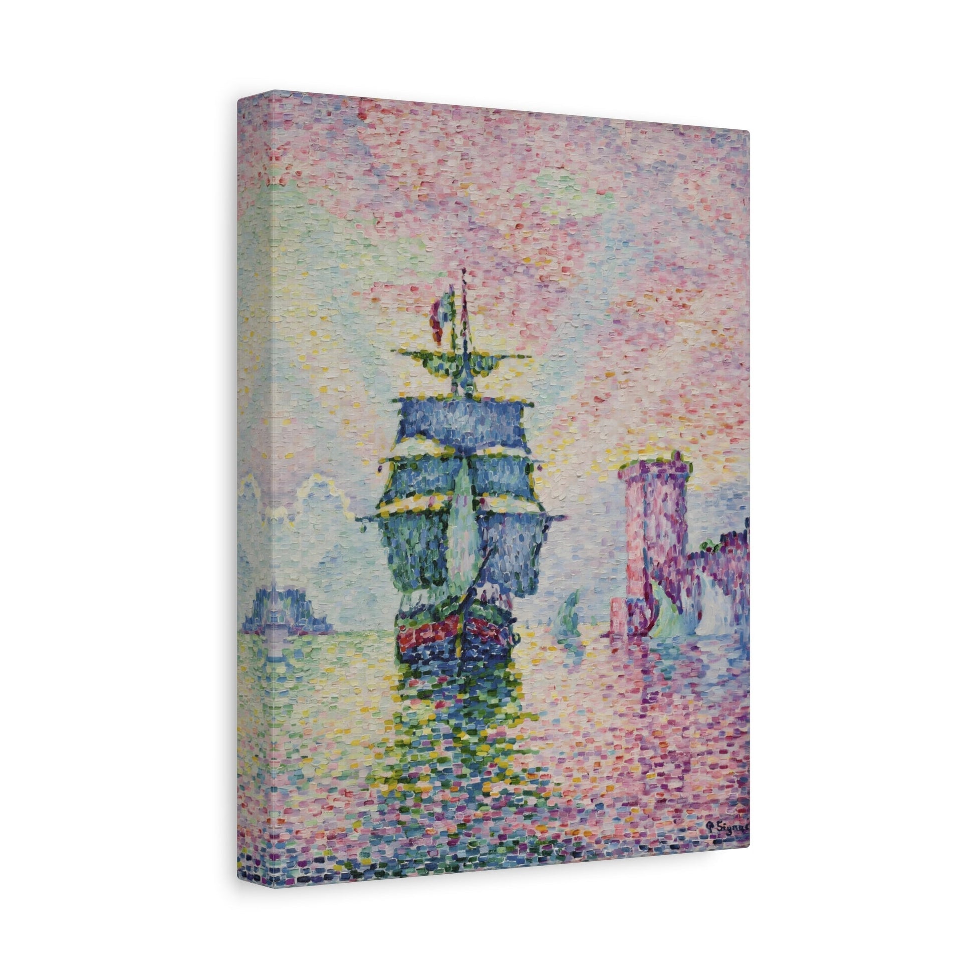 Famous Pointillist Masterpiece Canvas Wall Art - Modern and Contemporary Paul Signac La Passe de Marseille