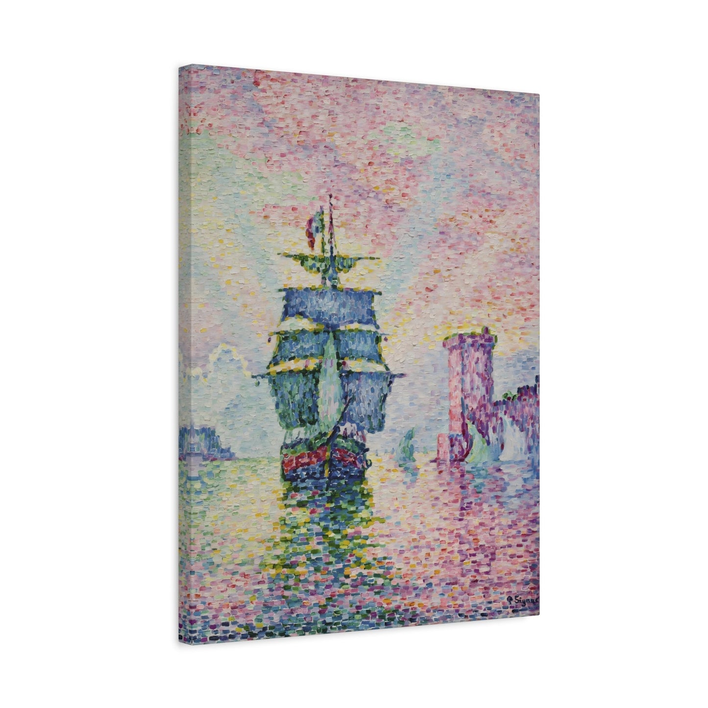 Famous Pointillist Masterpiece Canvas Wall Art - Modern and Contemporary Paul Signac La Passe de Marseille