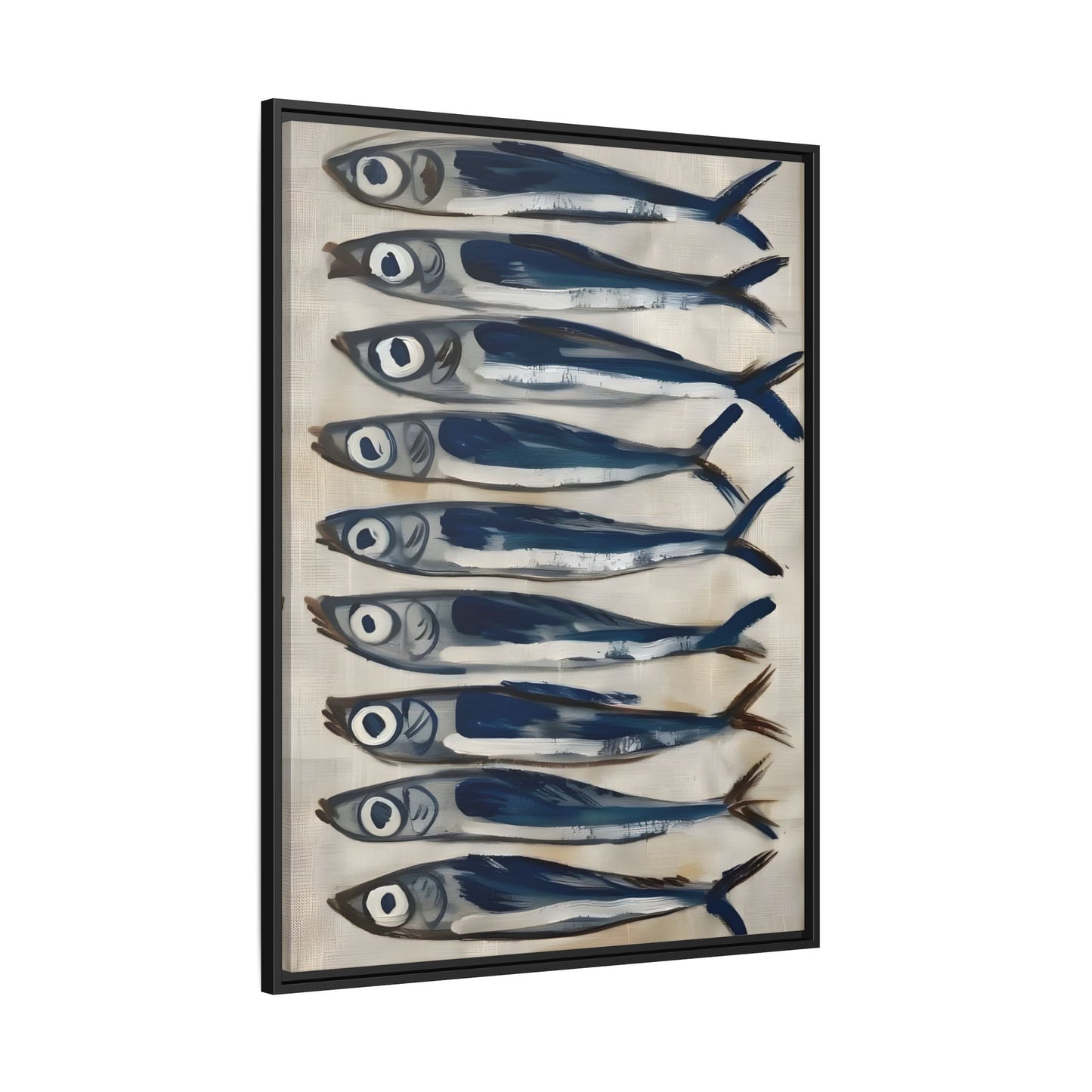 Fish Sardine Antique Still Life Canvas Wall Art Restaurant Coastal Decor Prints