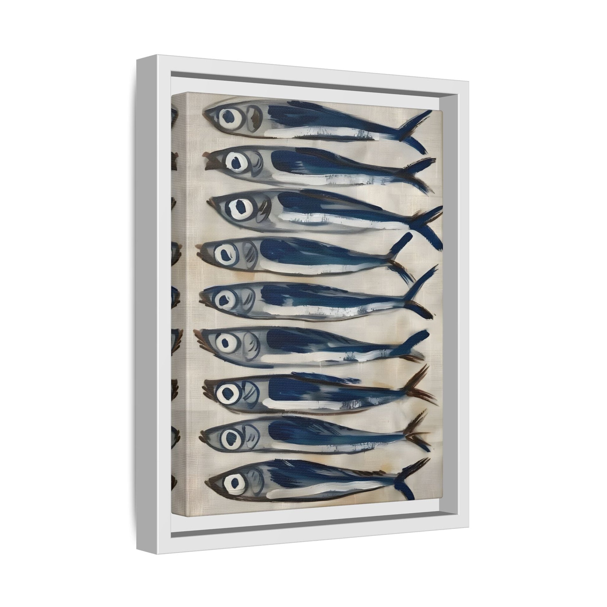 Fish Sardine Antique Still Life Canvas Wall Art Restaurant Coastal Decor Prints