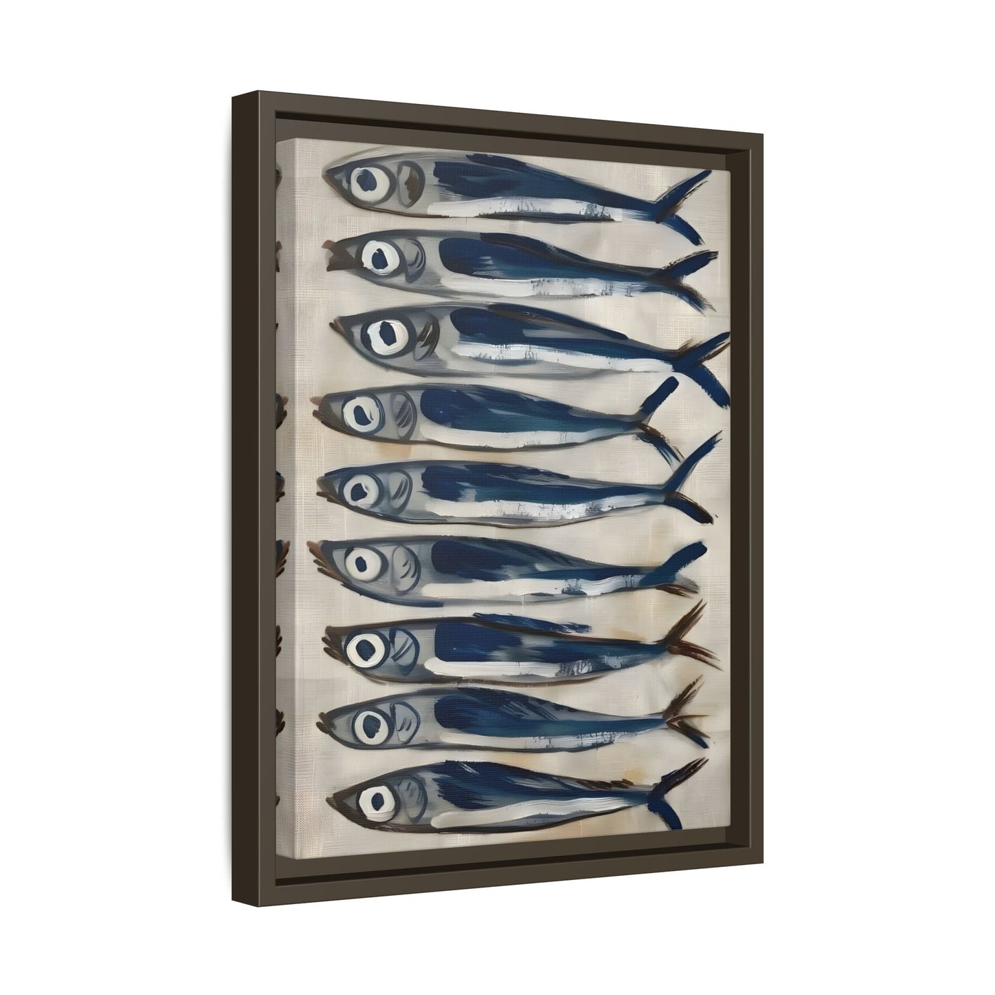 Fish Sardine Antique Still Life Canvas Wall Art Restaurant Coastal Decor Prints