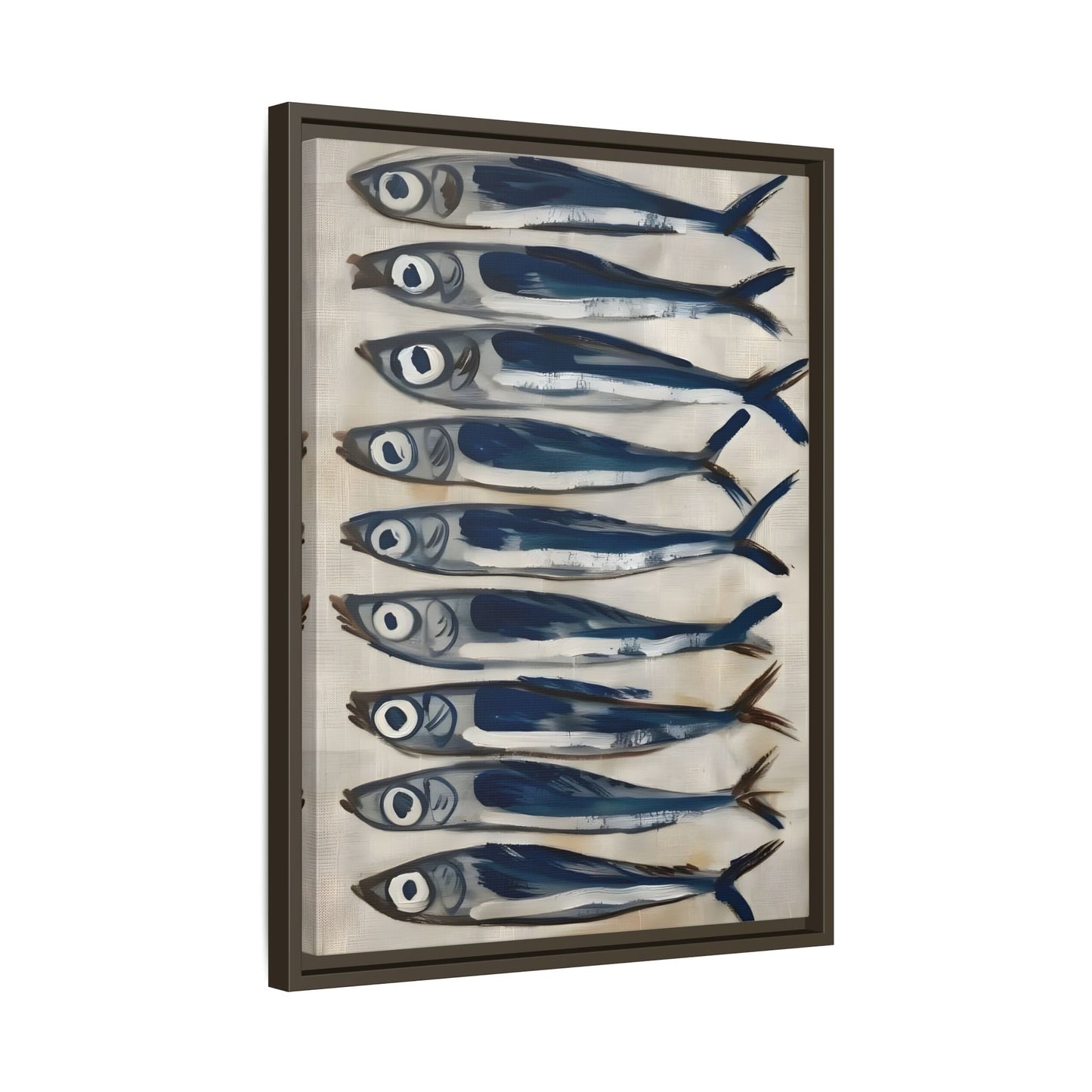 Fish Sardine Antique Still Life Canvas Wall Art Restaurant Coastal Decor Prints