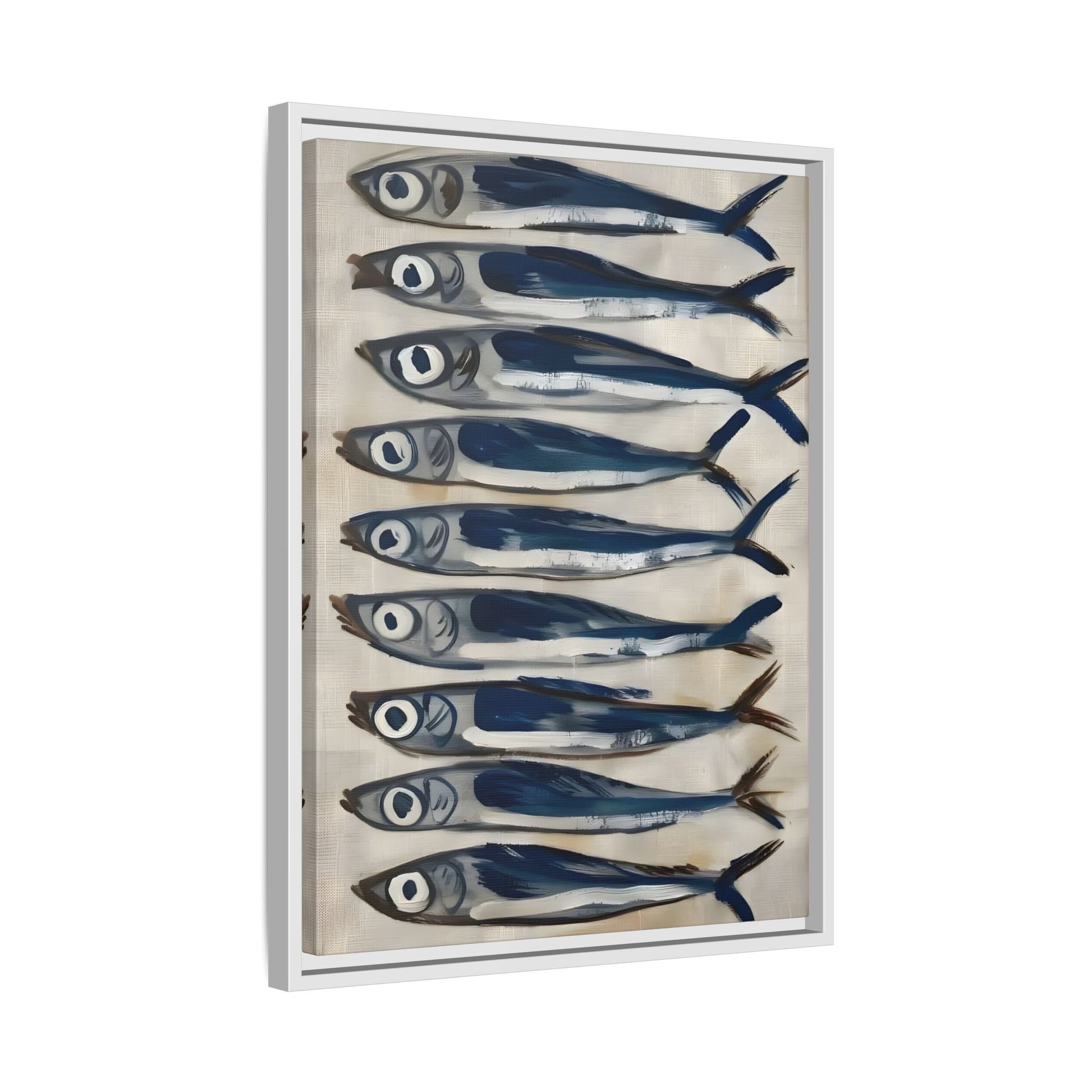 Fish Sardine Antique Still Life Canvas Wall Art Restaurant Coastal Decor Prints