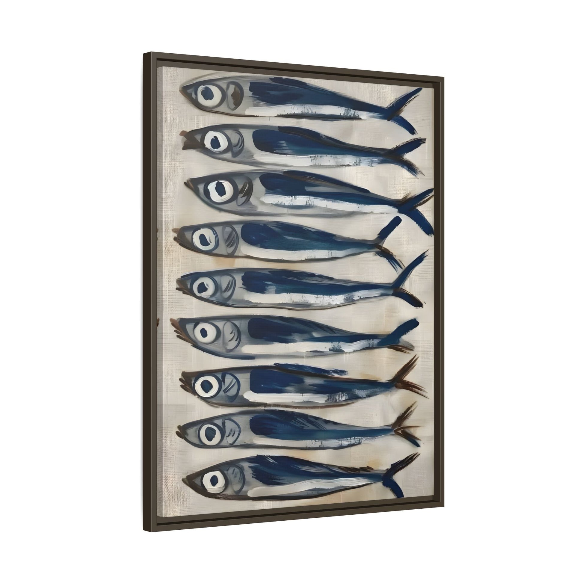 Fish Sardine Antique Still Life Canvas Wall Art Restaurant Coastal Decor Prints