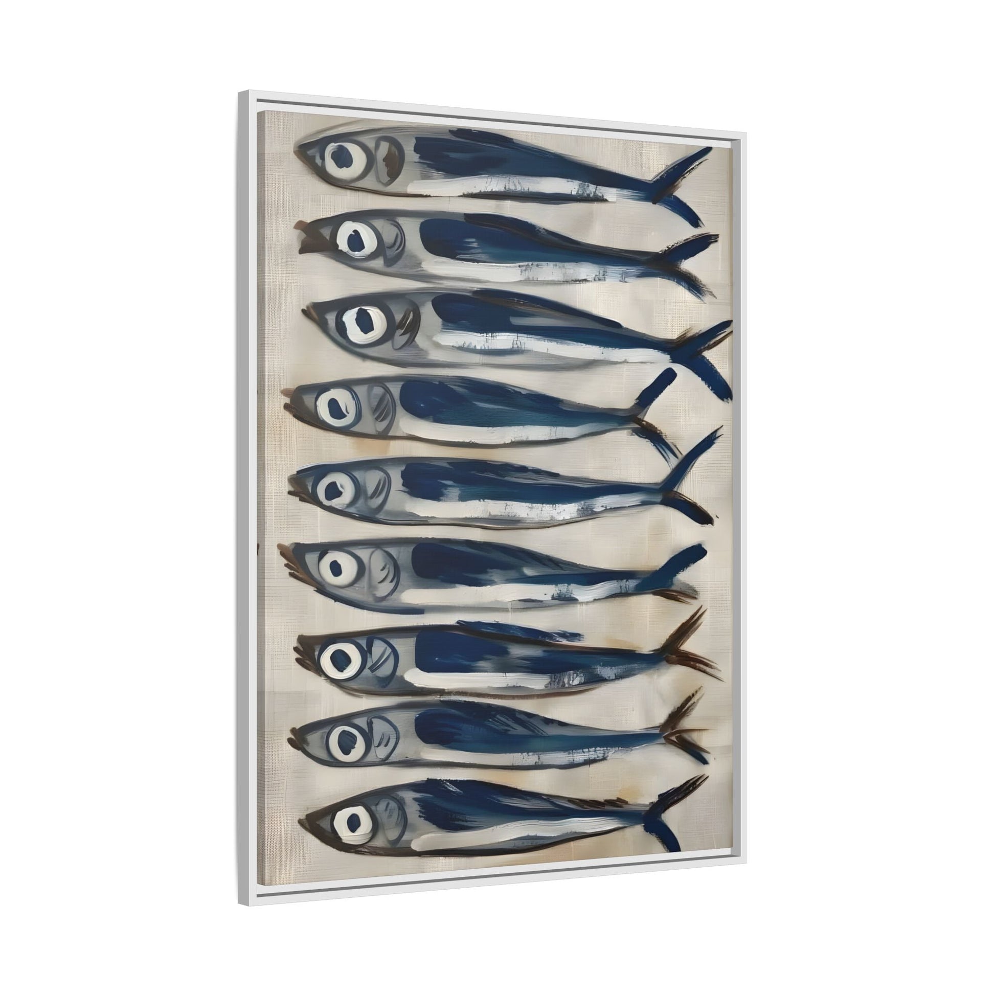 Fish Sardine Antique Still Life Canvas Wall Art Restaurant Coastal Decor Prints
