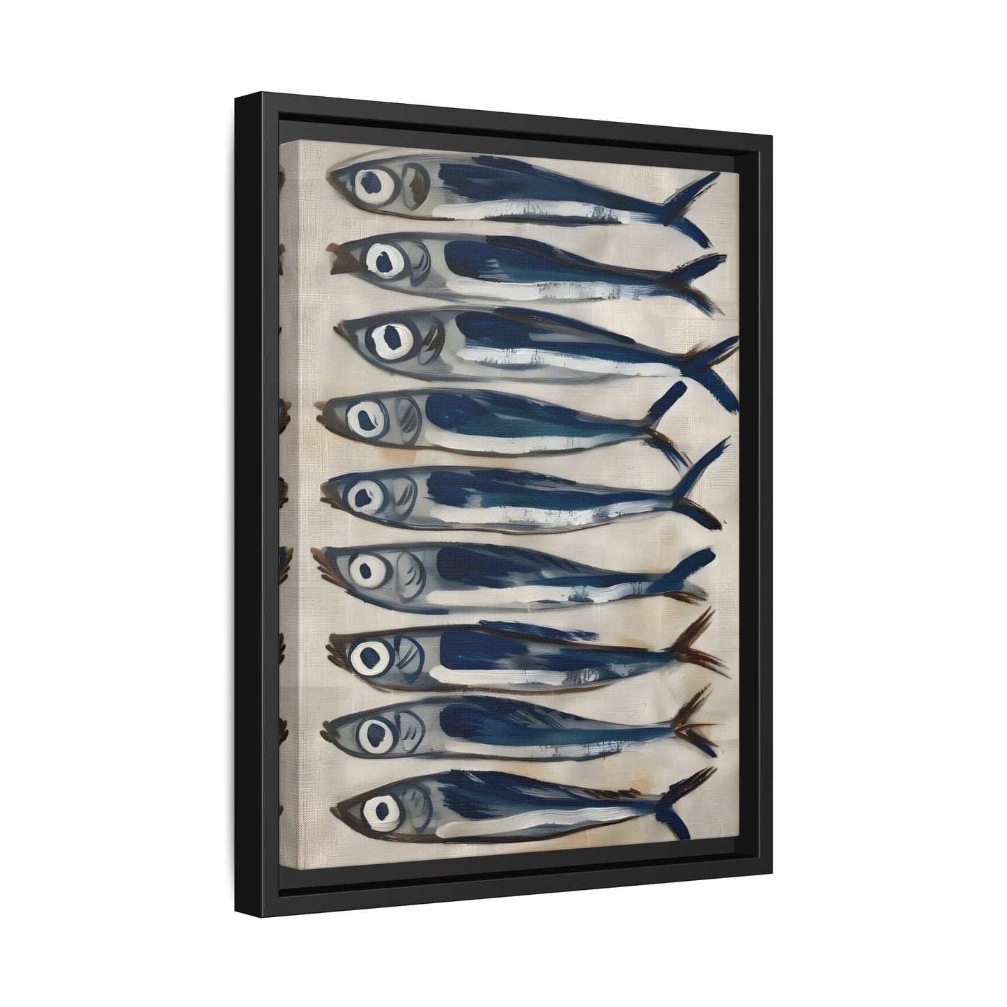 Fish Sardine Antique Still Life Canvas Wall Art Restaurant Coastal Decor Prints