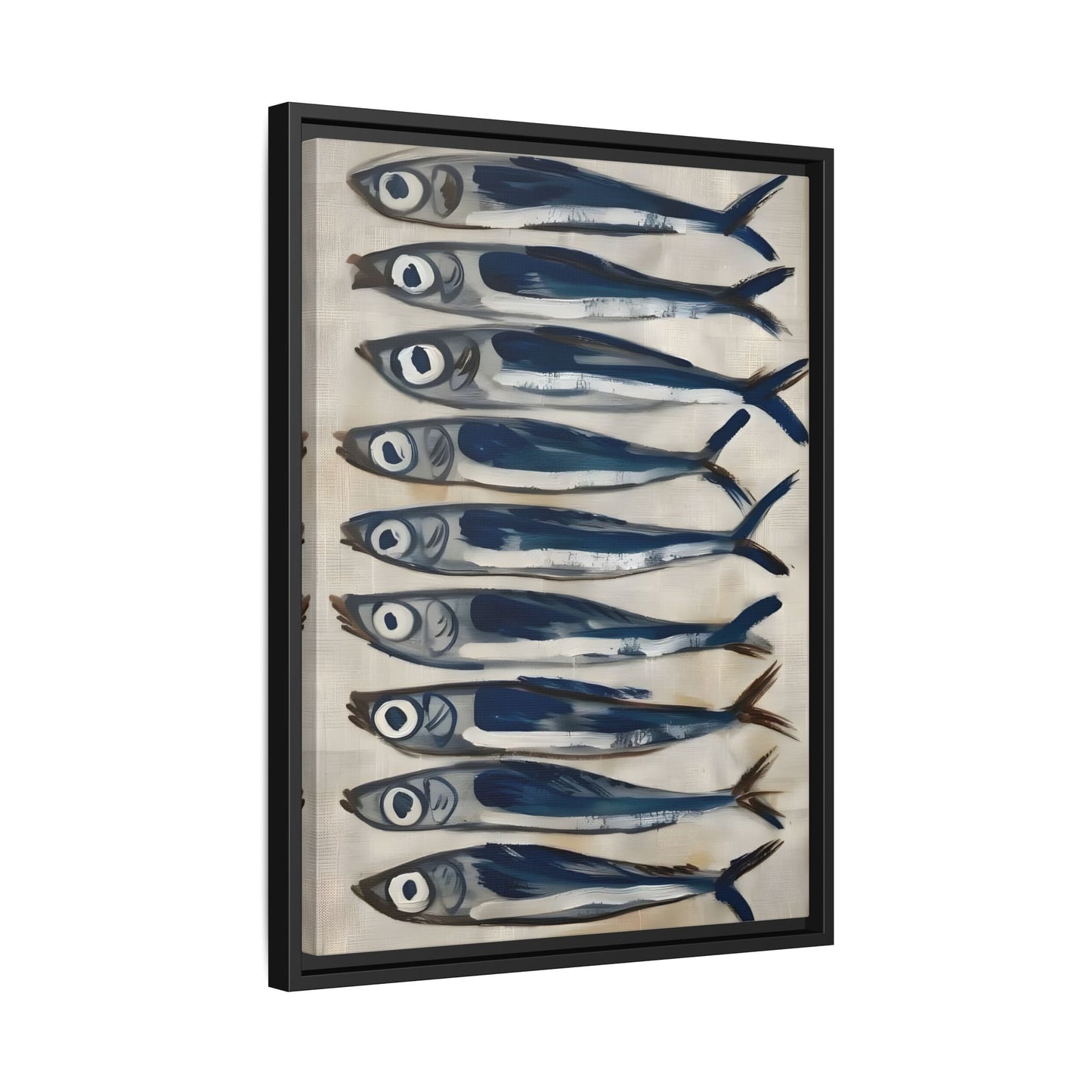 Fish Sardine Antique Still Life Canvas Wall Art Restaurant Coastal Decor Prints