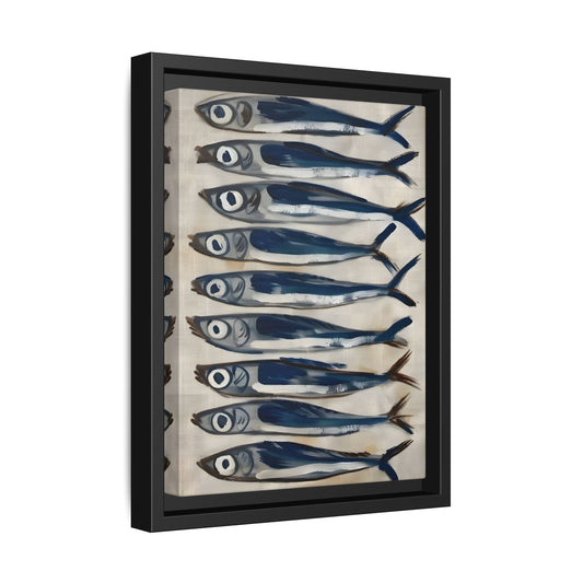 Fish Sardine Antique Still Life Canvas Wall Art Restaurant Coastal Decor Prints