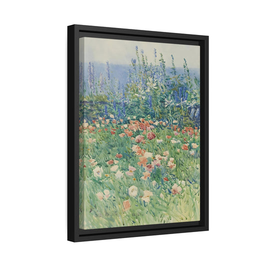 Floral Landscape Flower Garden Isles of Shoals - Framed Canvas Wall Art Print